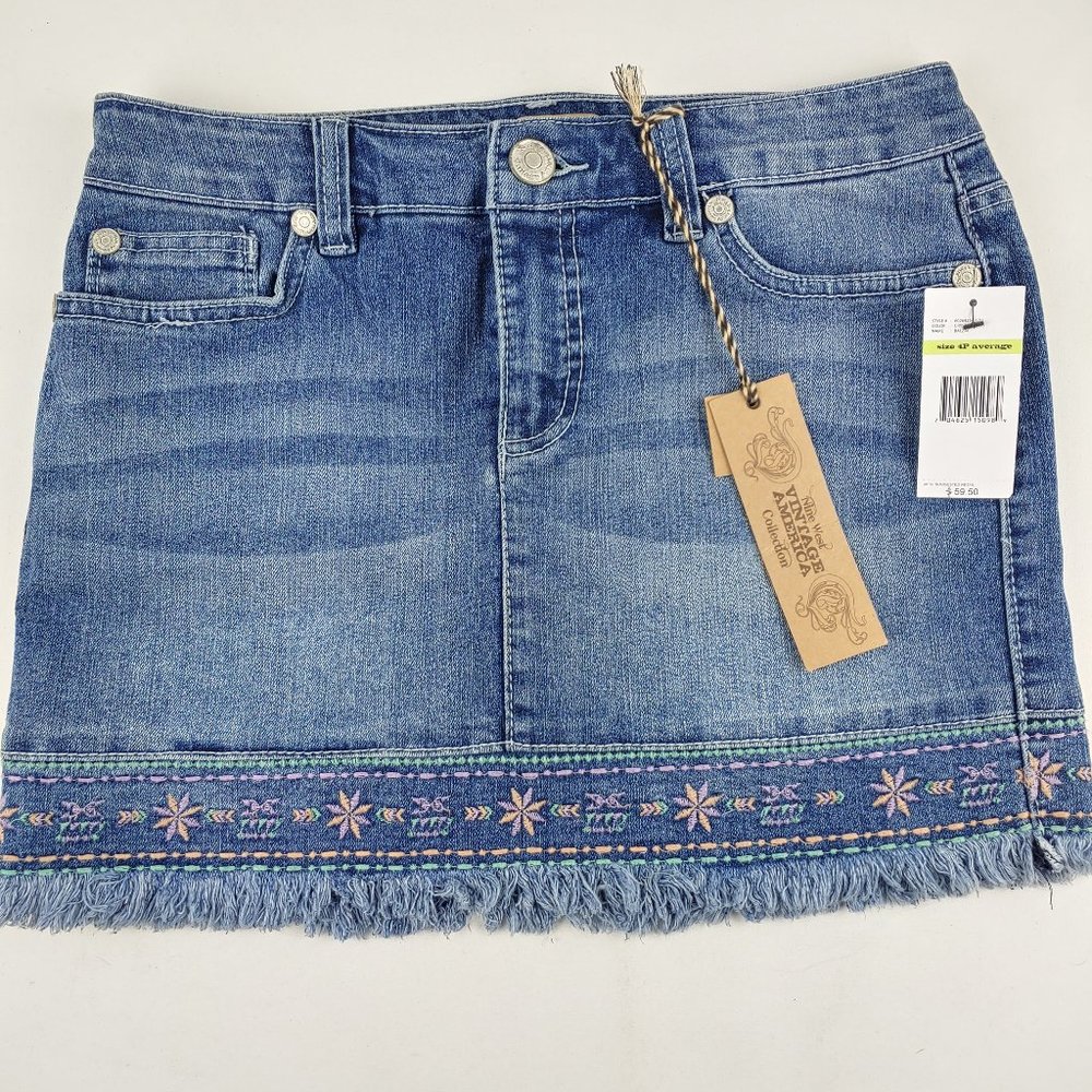 NWT Vintage America Women's Denim Skirt 4/27